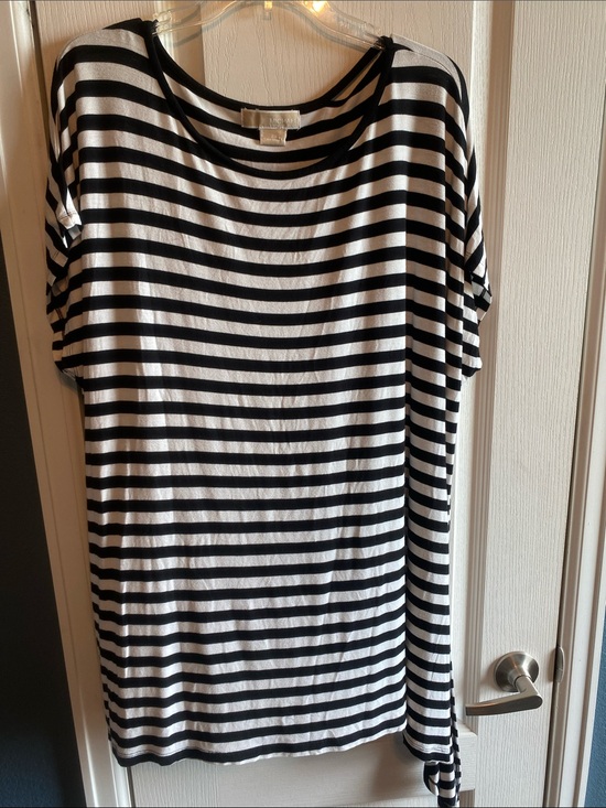 Michael Kors Tops - Michael Kors Black and White Striped Tunic Top